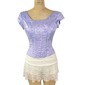 Vintage Eternity Fairy Corset Top Lace Up Ethereal Renissance Princess Size 4